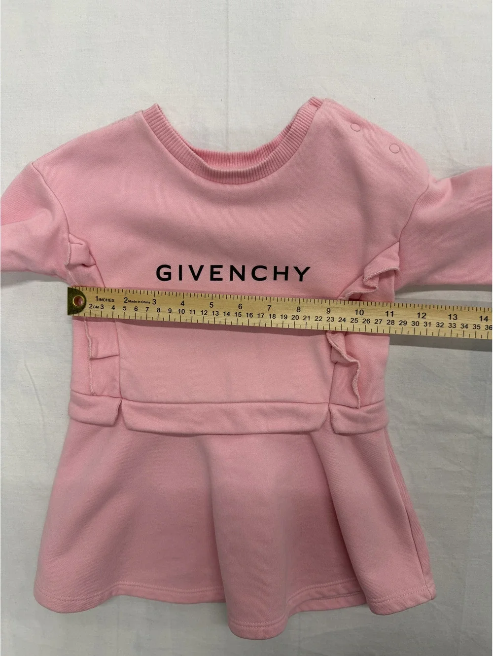 Givenchy Pink Baby Dress with Logo Print